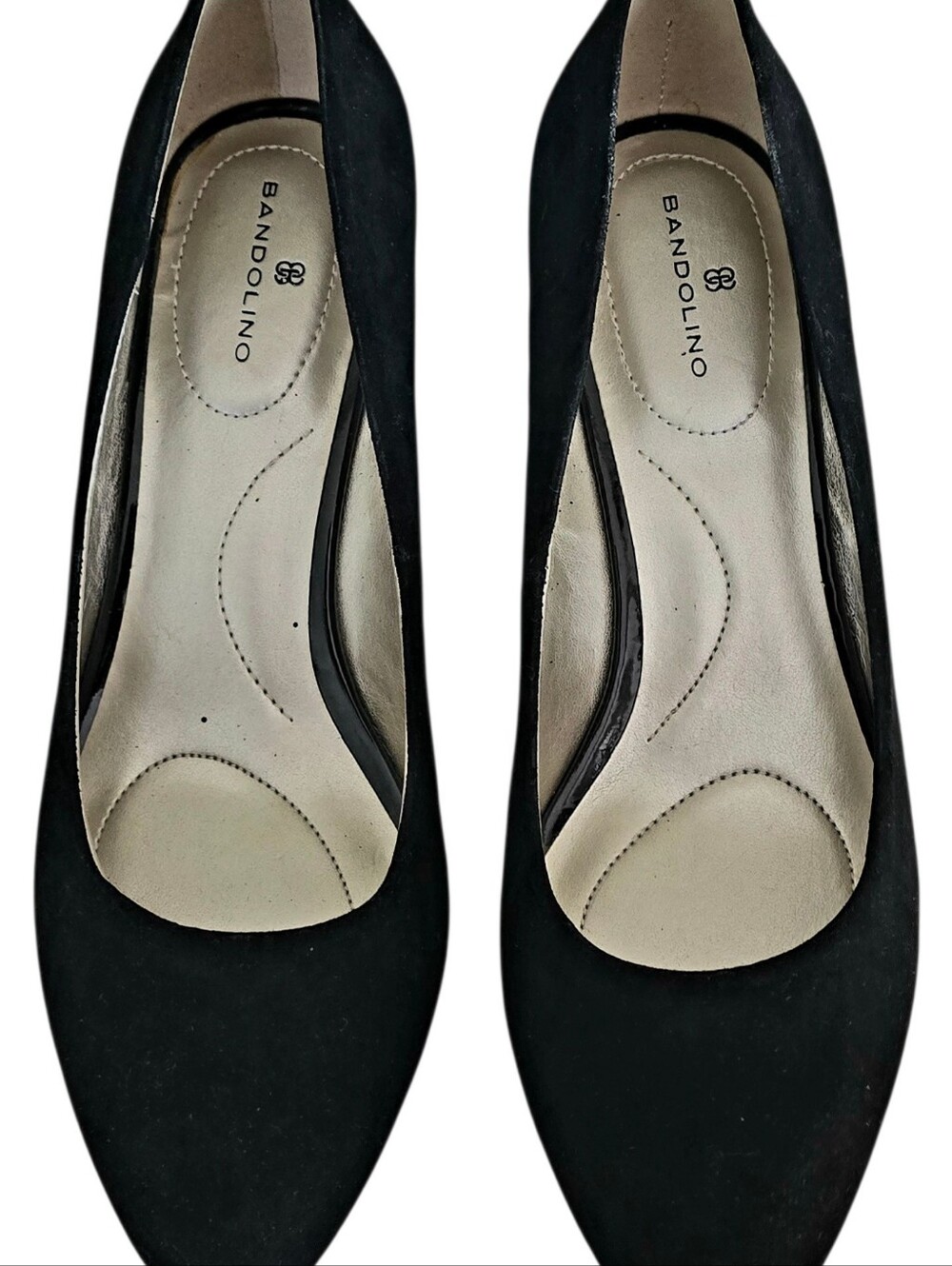 Like new Bandolino Black Suede Pointed Toe Heels 7.5M